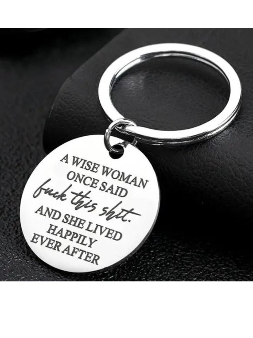 Keychain Bag Charm A Wise Woman F*ck This Sh*t Purse Stainless Strong Feminist